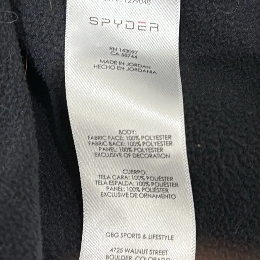 Spyder Quarter Zip Gray Black Jacket Size Medium